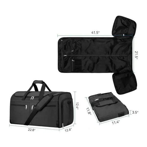 55L Travel & Gym Duffel Bag with Multiple Compartments