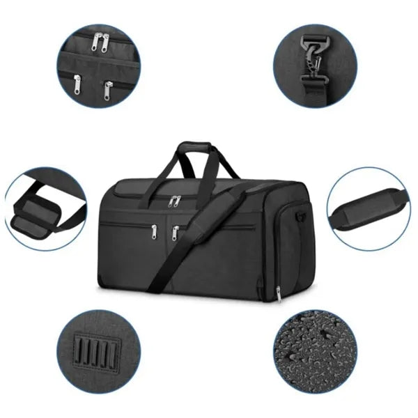 55L Travel & Gym Duffel Bag with Multiple Compartments
