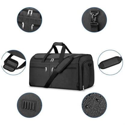 55L Travel & Gym Duffel Bag with Multiple Compartments