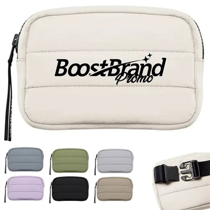 Padded Quilted Waist Bag with Adjustable Strap
