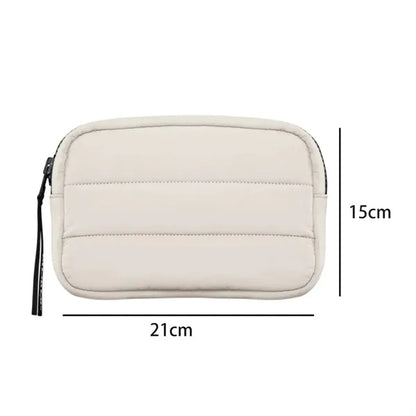 Padded Quilted Waist Bag with Adjustable Strap