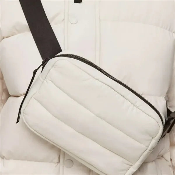 Padded Quilted Waist Bag with Adjustable Strap