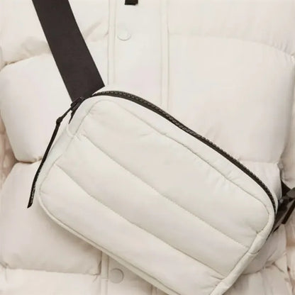 Padded Quilted Waist Bag with Adjustable Strap