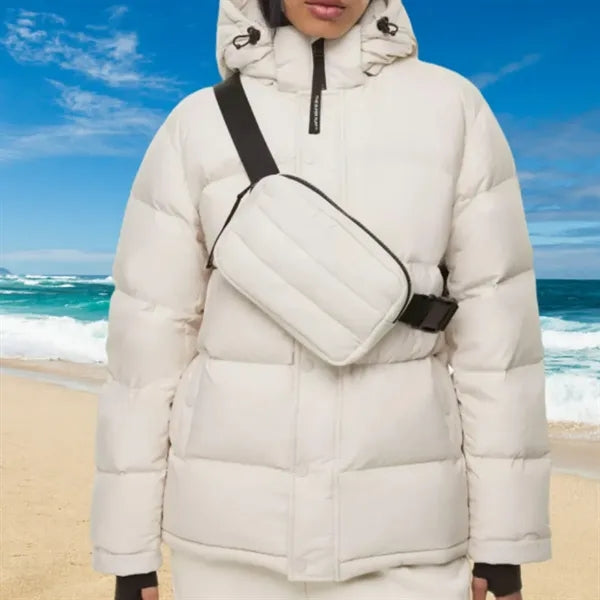 Padded Quilted Waist Bag with Adjustable Strap