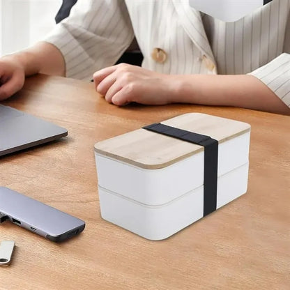 Eco-Friendly Bamboo Lid Bento Box Lunch Container