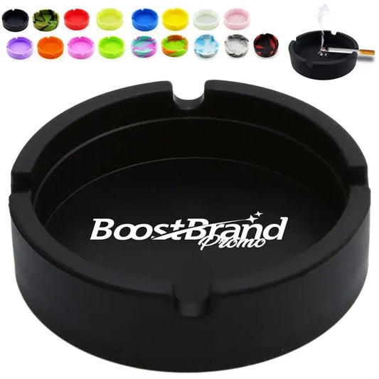 Durable Silicone Round Ashtray for Indoor & Outdoor Use