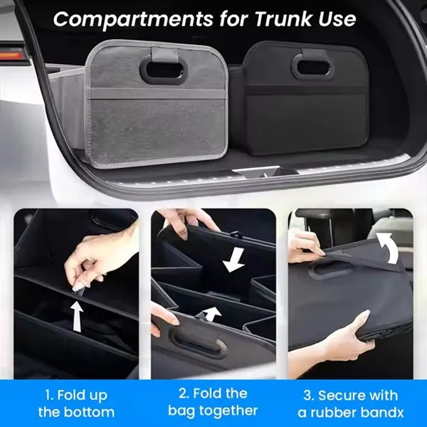 Collapsible Car Trunk Organizer with Handle