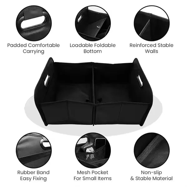 Collapsible Car Trunk Organizer with Handle