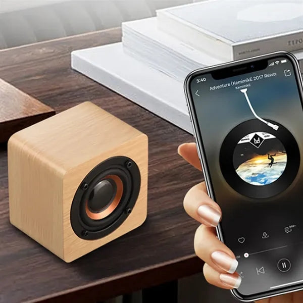 Mini Portable Wooden Bluetooth Speaker