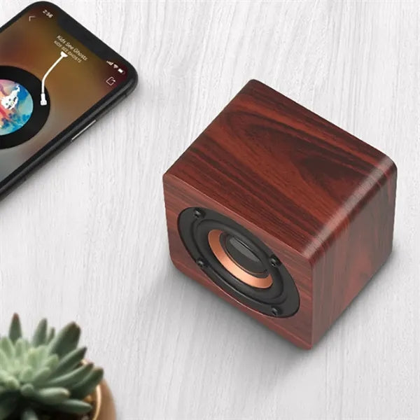 Mini Portable Wooden Bluetooth Speaker
