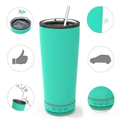 16Oz Insulated Tumbler with Integrated Wireless Speaker