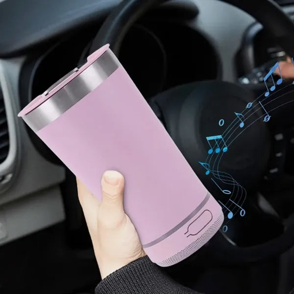 16Oz Insulated Tumbler with Integrated Wireless Speaker