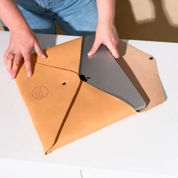 Laptop Envelope - Debossed Leather