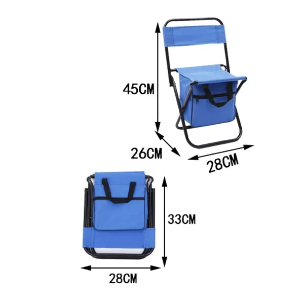 Folding Camping Chair with Integrated Cooler Bag
