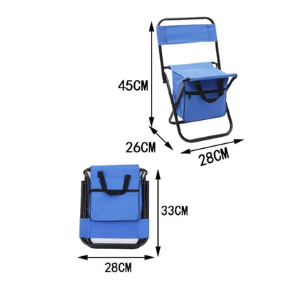 Folding Camping Chair with Integrated Cooler Bag