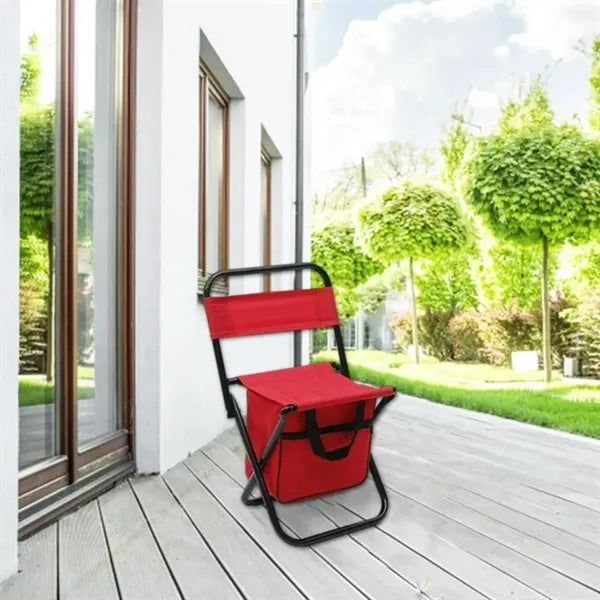 Folding Camping Chair with Integrated Cooler Bag