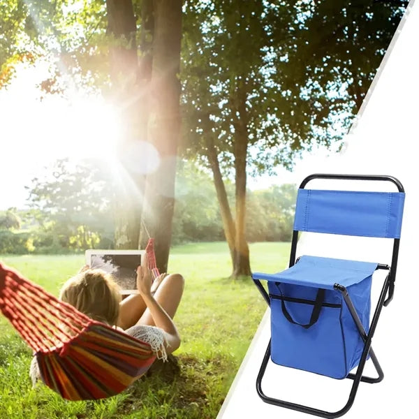 Folding Camping Chair with Integrated Cooler Bag