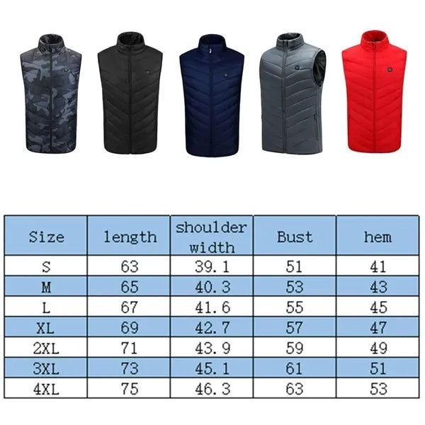 Customizable Heated Vest for Outdoor & Winter Comfort