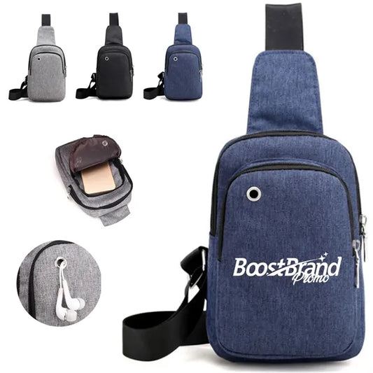 Compact USB Charging Sling Shoulder Bag