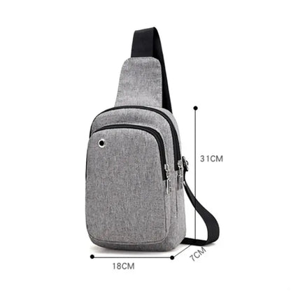 Compact USB Charging Sling Shoulder Bag