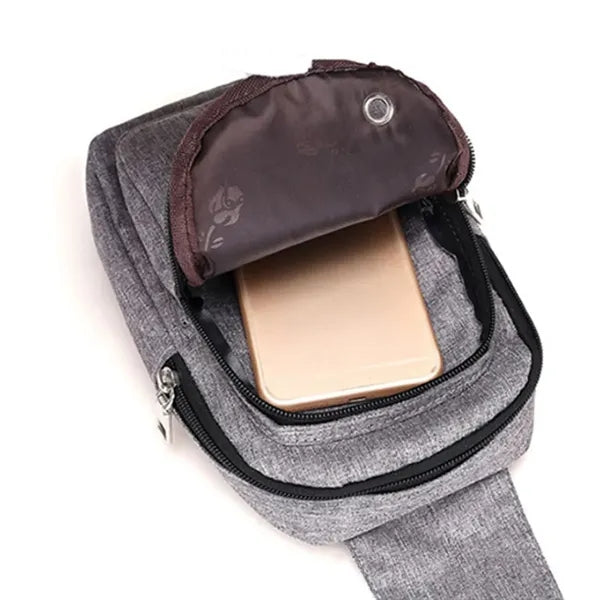 Compact USB Charging Sling Shoulder Bag