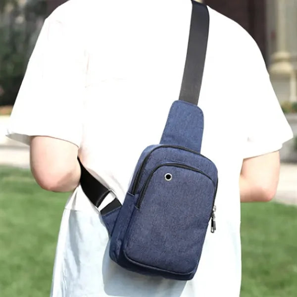 Compact USB Charging Sling Shoulder Bag