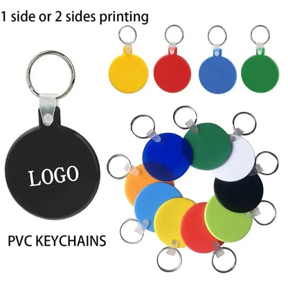 2 x 2 inch Round Soft PVC Keychain