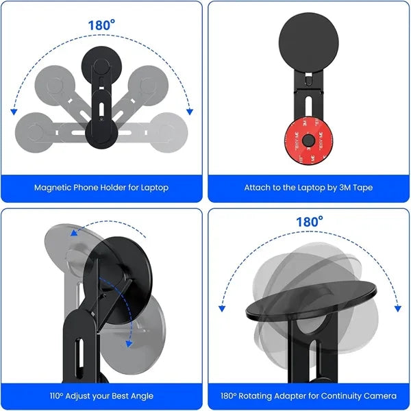 Foldable Magnetic Adjustable Laptop Phone Holder