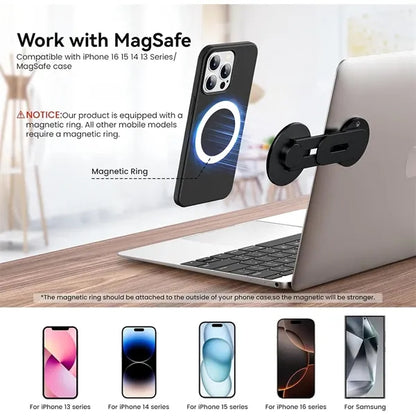 Foldable Magnetic Adjustable Laptop Phone Holder
