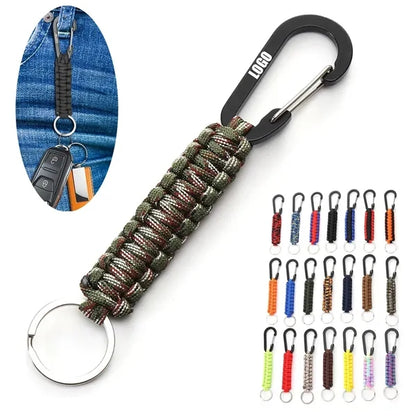 Tactical Paracord Keychain Carabiner Key Chain