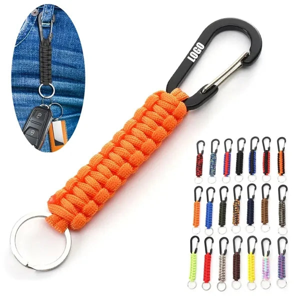 Tactical Paracord Keychain Carabiner Key Chain