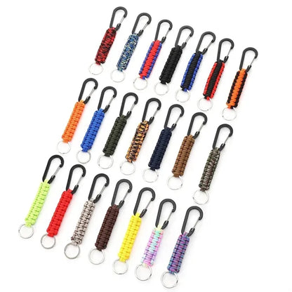 Tactical Paracord Keychain Carabiner Key Chain