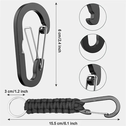 Tactical Paracord Keychain Carabiner Key Chain