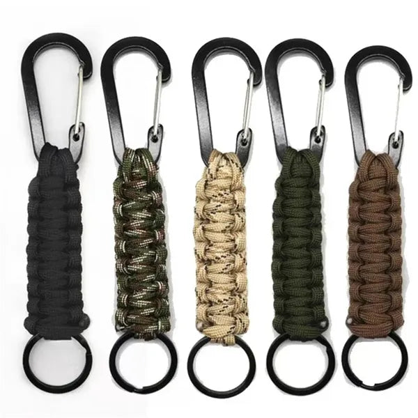 Tactical Paracord Keychain Carabiner Key Chain