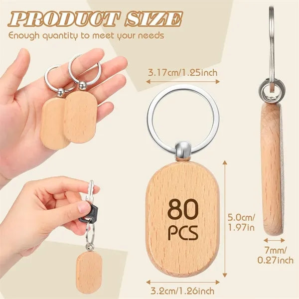 Custom Hotel Wooden Keychain Motel Key Tag
