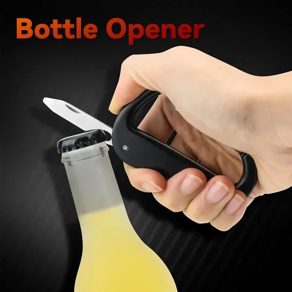 Outdoor Multitool Carabiner with Pocket Knife Scissors