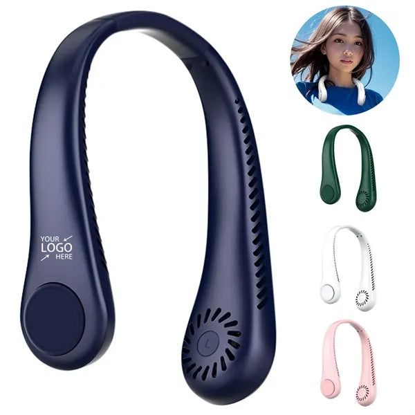 3-Speed Adjustment USB Rechargeable Bladeless Neck Fan