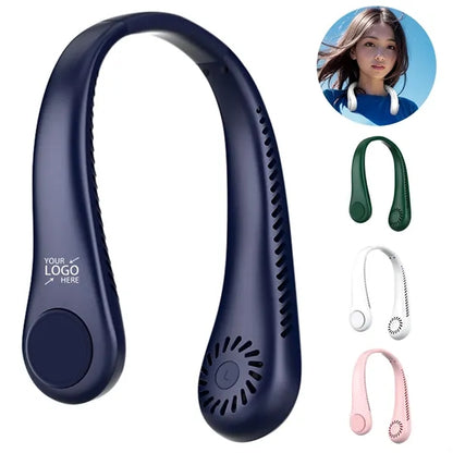 3-Speed Adjustment USB Rechargeable Bladeless Neck Fan