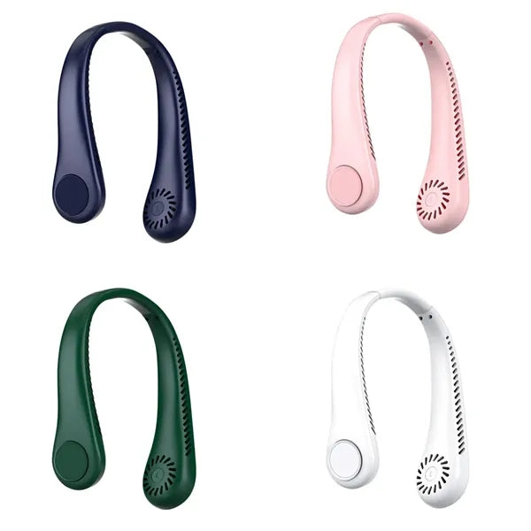 3-Speed Adjustment USB Rechargeable Bladeless Neck Fan