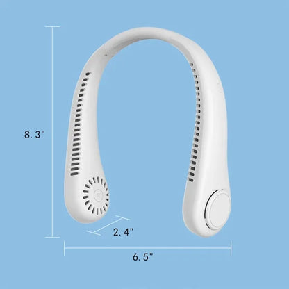 3-Speed Adjustment USB Rechargeable Bladeless Neck Fan