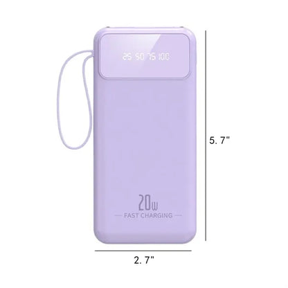10000mAh Fast Charging Power bank With 4 Cables