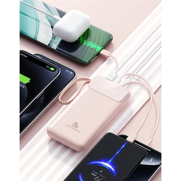 10000mAh Fast Charging Power bank With 4 Cables