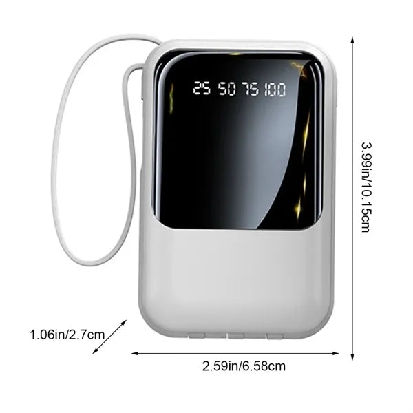 Mini 10000mAh Fast Charging Power bank With 4 Cables