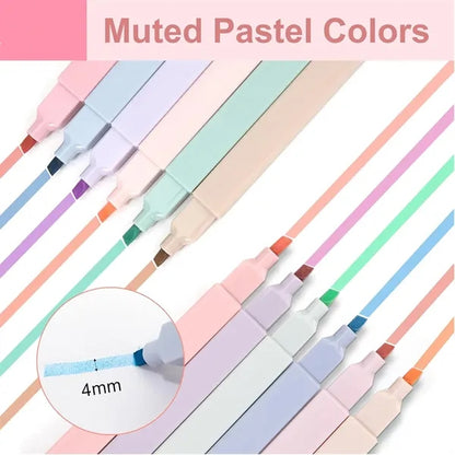 6 Piece Highlighter Set Pastel Colours Marker Pens