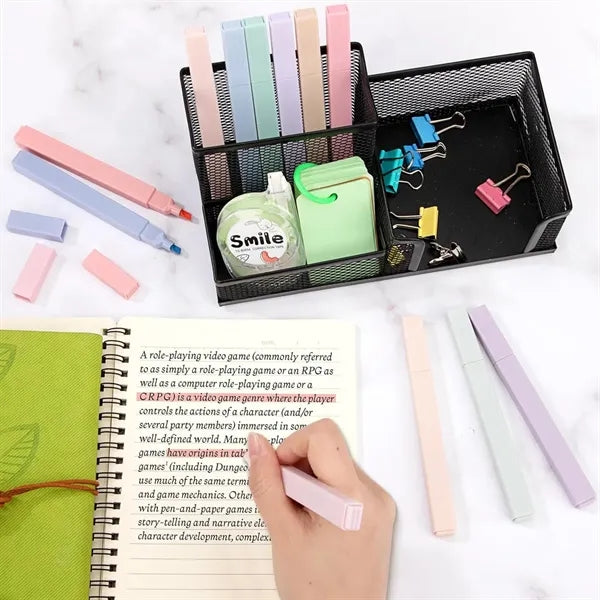 6 Piece Highlighter Set Pastel Colours Marker Pens