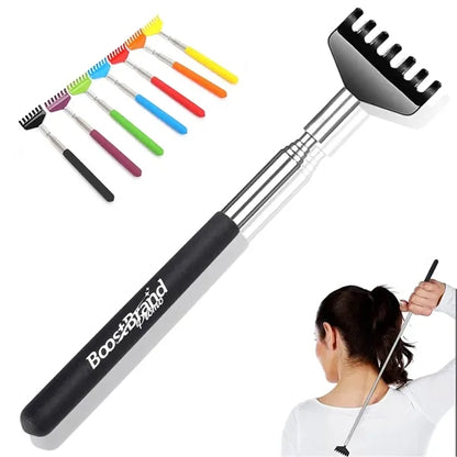 Extendable Telescopic Back Scratcher with Rubber Handle