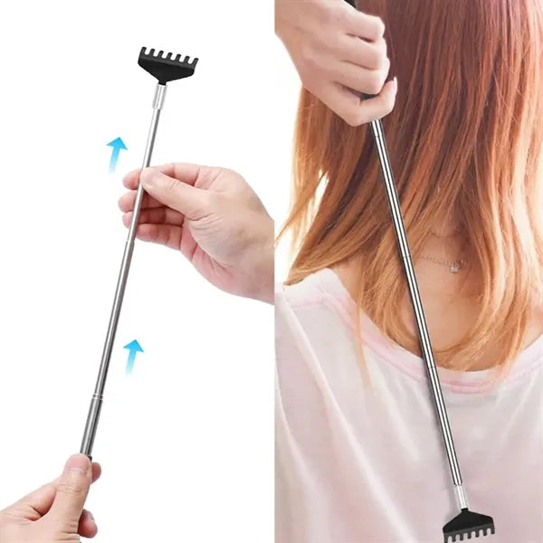 Extendable Telescopic Back Scratcher with Rubber Handle