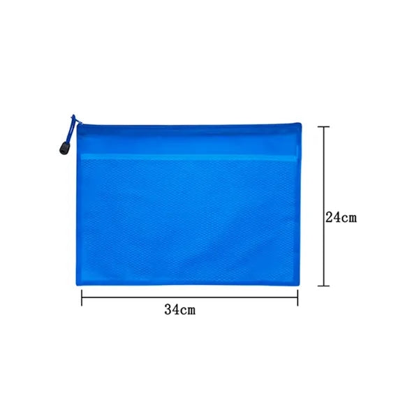 Durable A4 Mesh Zipper Document Bag for Organization