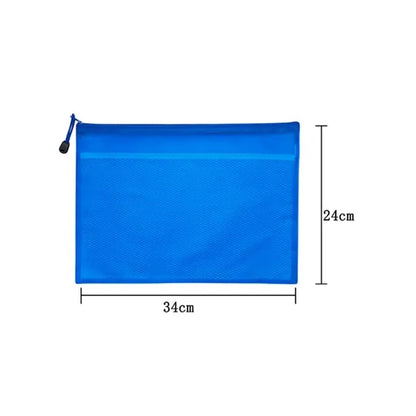Durable A4 Mesh Zipper Document Bag for Organization