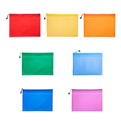 Durable A4 Mesh Zipper Document Bag for Organization